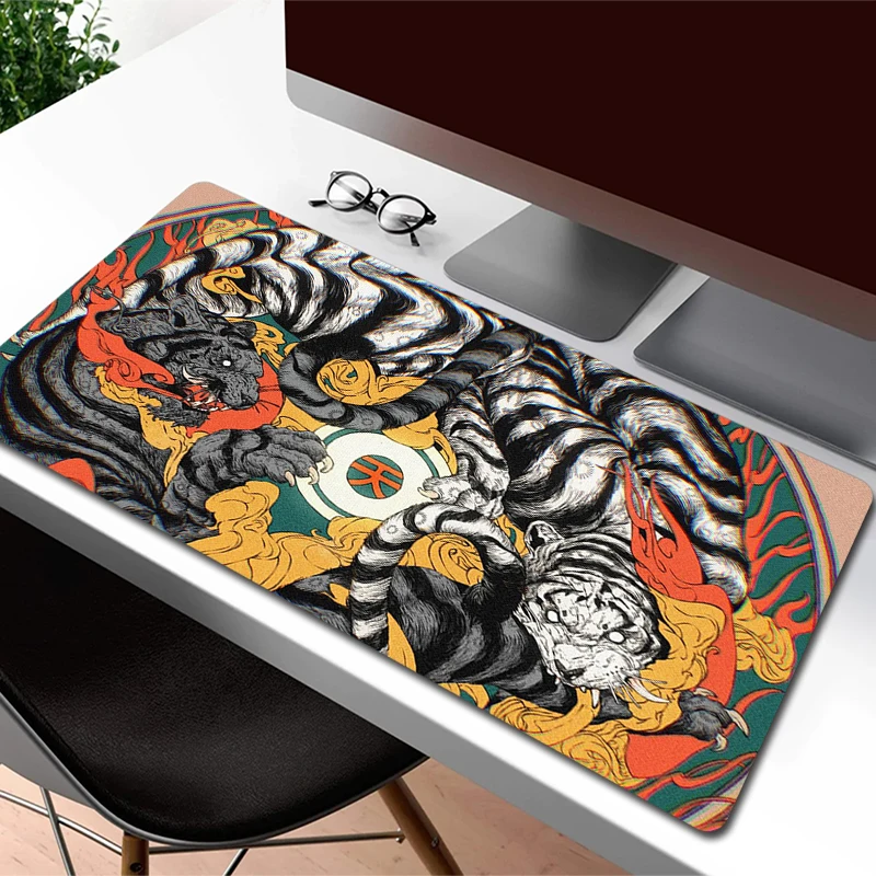 

Large Mouse Pad XXL Tiger Gaming Mousepad Pc Gamer Computer Accessories Office Non-Slip Mouse Mat Premium Locking Edge Desk Mat