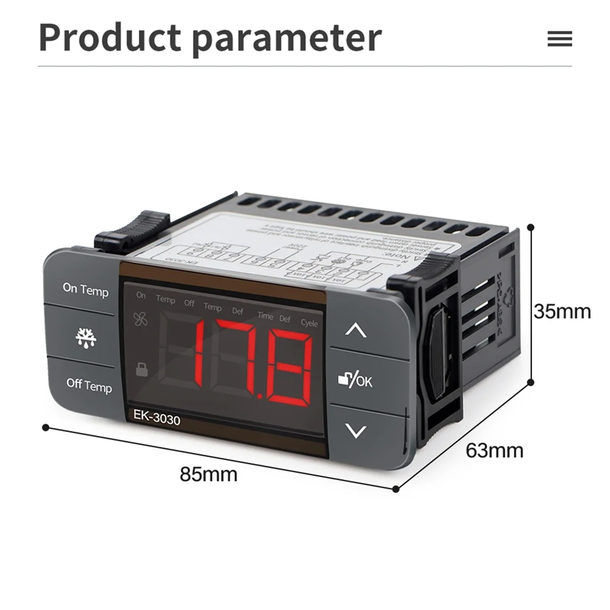 Cyfrowy regulator temperatury 220V chłodny przełącznik ciepła lodówka chłodnicza rozmrażania termostat czujnik (EK-3010)