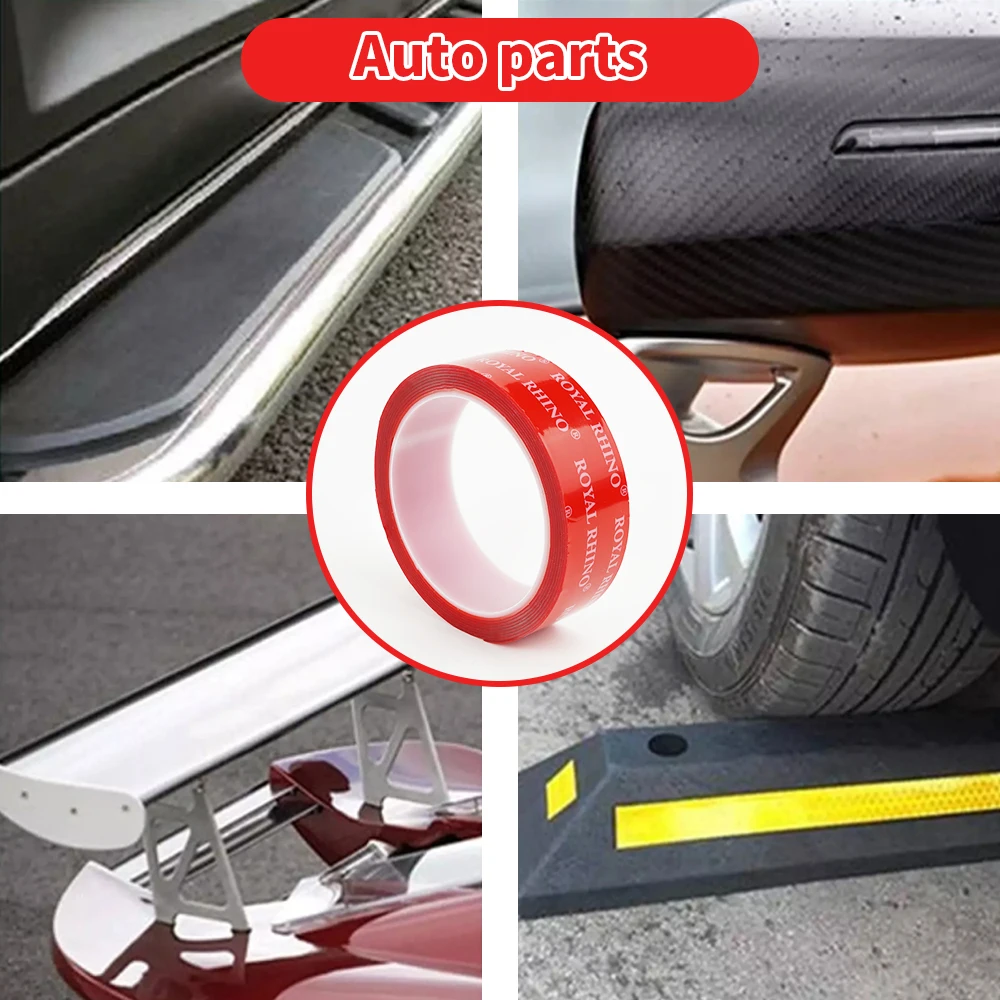 Immagine 6: Forte nastro biadesivo trasparente speciale per auto Adesivo adesivo in schiuma acrilica resistente per accessori domestici spoiler posteriore automatico