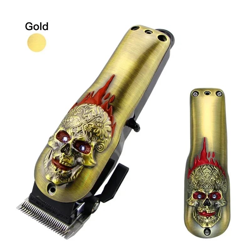 Barbershop Hairdressing Zinc Alloy Lion Head Retro Gradient Oil Head Clipper Lid Refit Shell Clipper Cover For Wahl Clippers