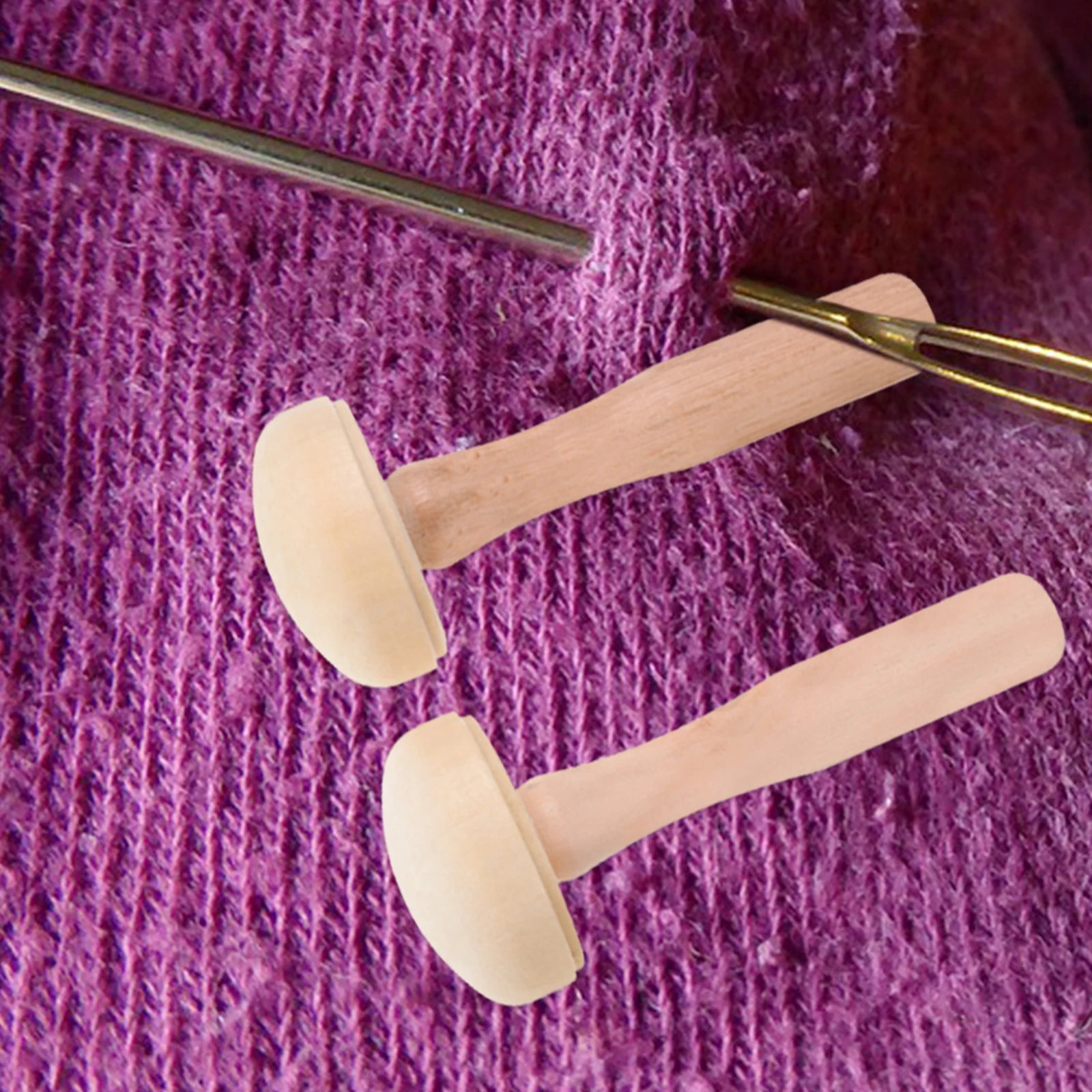 

10pcs Wooden Knitting Tool Darning Mushroom Multi Function Repair Socks Sweaters Home Accessory Lightweight Durability