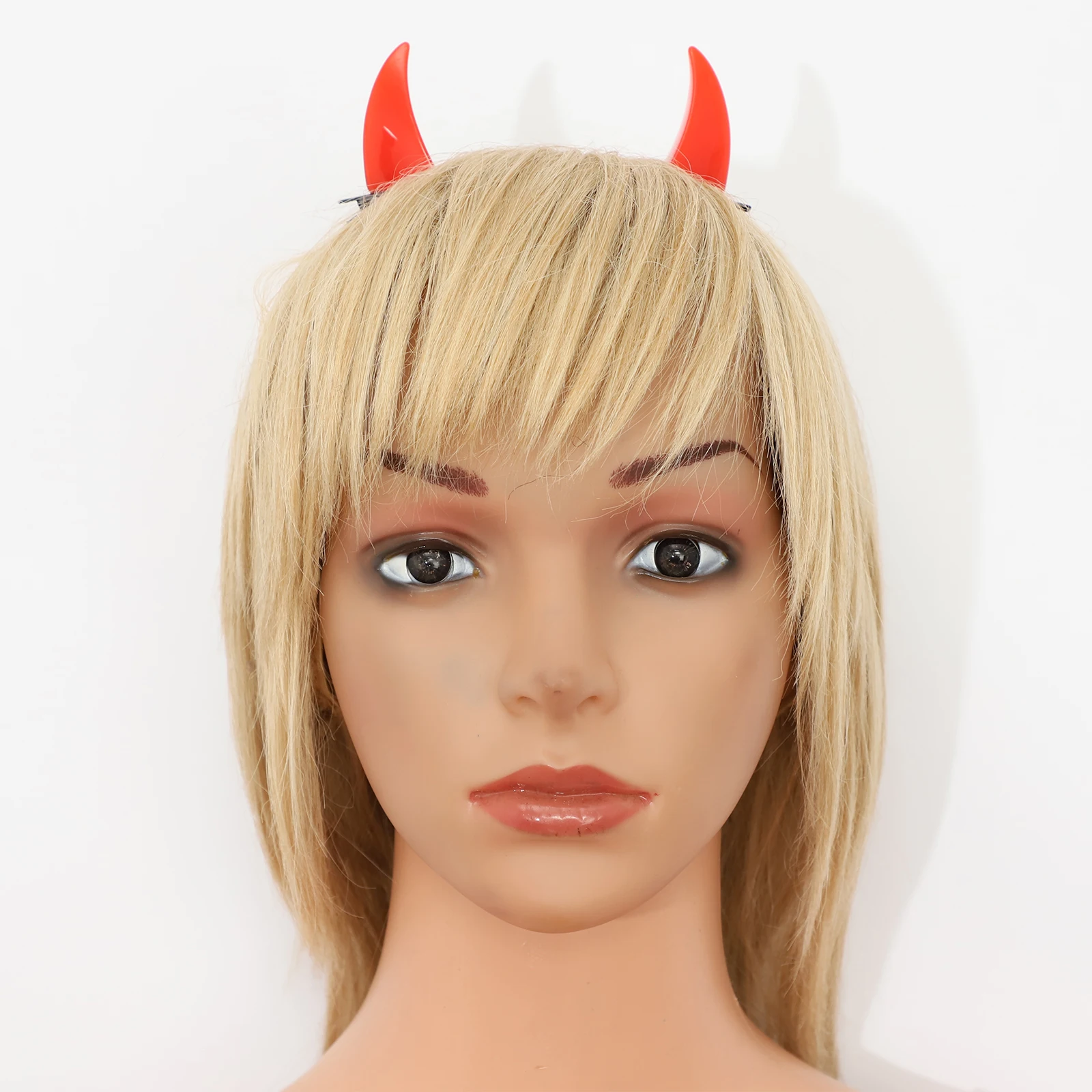 1 Pair Anime Devil Horns Hair Clips Funny Cute Headwear Costume Accessories for Halloween Cosplay Daily Wear Masquerade Party image 4