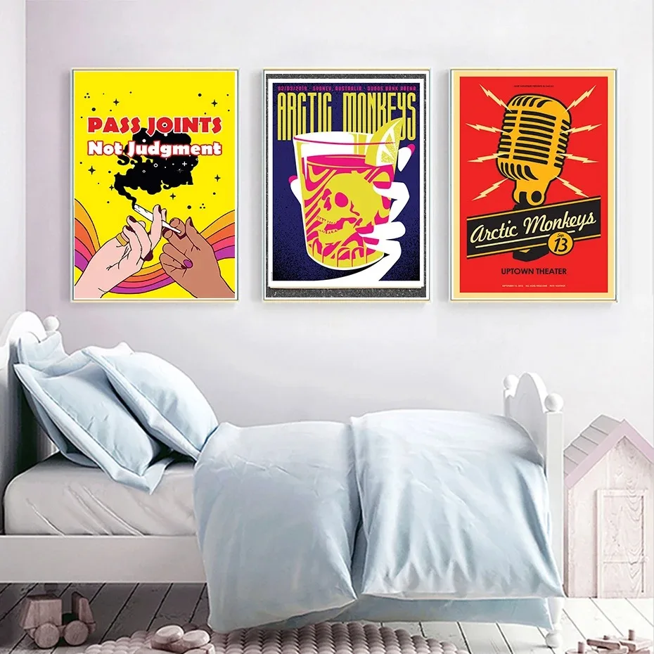 Arctic Monkeys Poster Alex Turner Music Pop Album Star Wall Art Canvas Painting Kawaii Room Decor Picture Home Decor