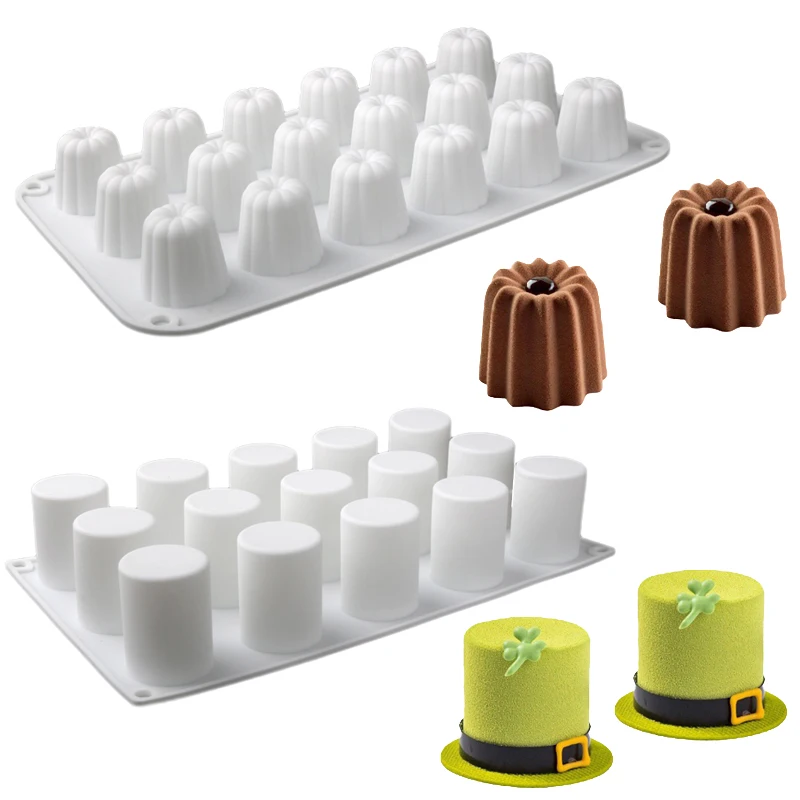 Food Grade Silicone Cake Molds Cylindrical Mousse Cake Moulds Kitchen Dessert Baking Tools Homemade Candle Mould Soap Mold
