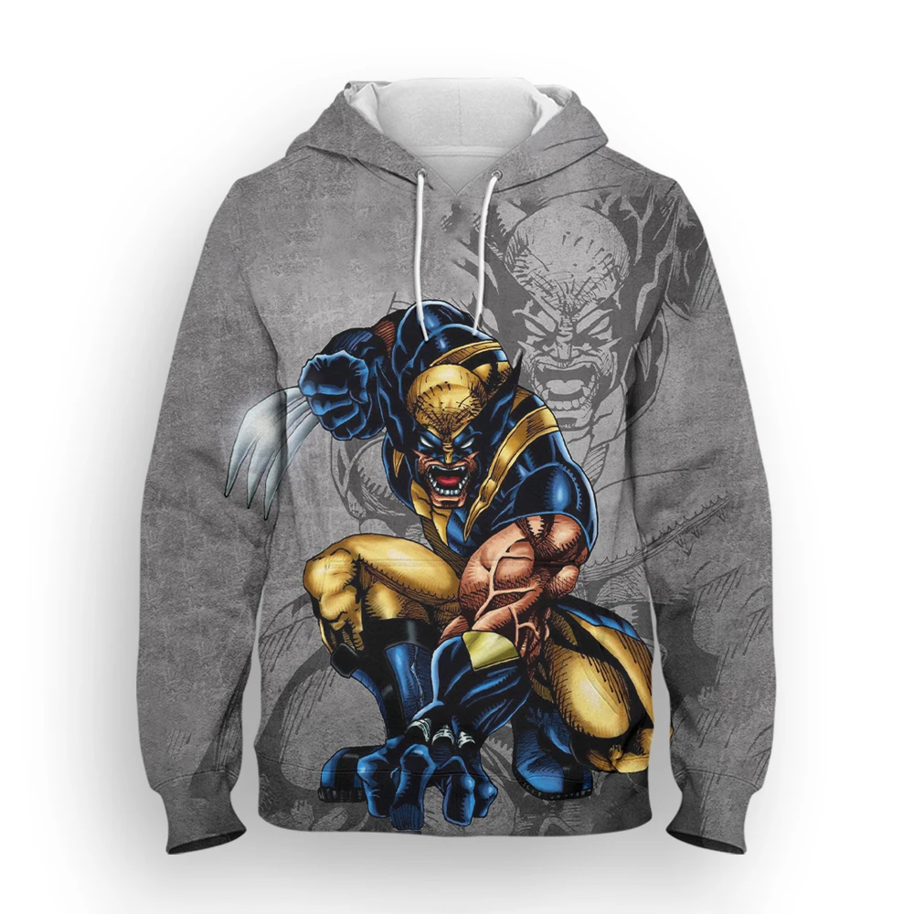 

Miniso Wolverine Hoodies Cartoon Anime 3D Print Men Women Fashion Oversized Sweatshirts Hoodie Kids Pullovers Tracksuits