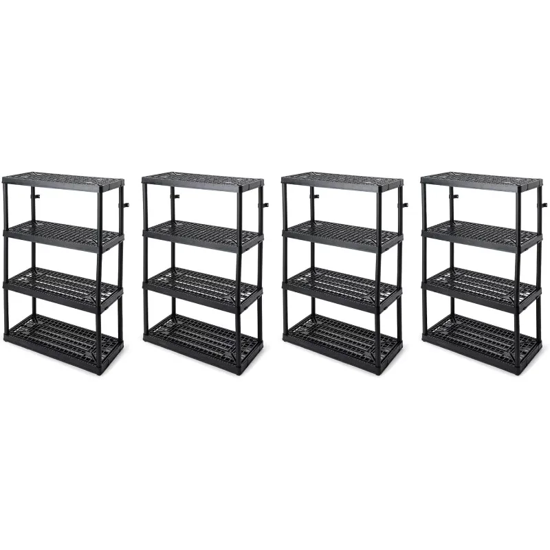 4 Shelf Fixed Height Ventilated Heavy Duty Storage Unit 18 X 36 X 54.5 Organizer System For Home, Garage,