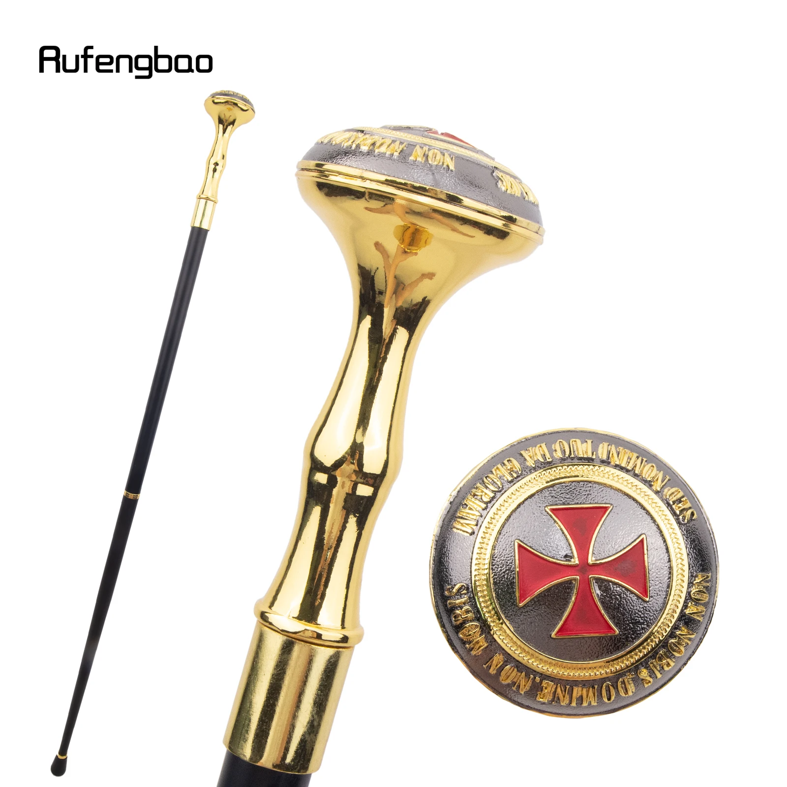 Red Cross Freemasonry Freemasons Totem บรรเทาเดิน Cane แฟชั่นเดิน Stick สุภาพบุรุษ Crosier ลูกบิดเดิน Stick 93 ซม.