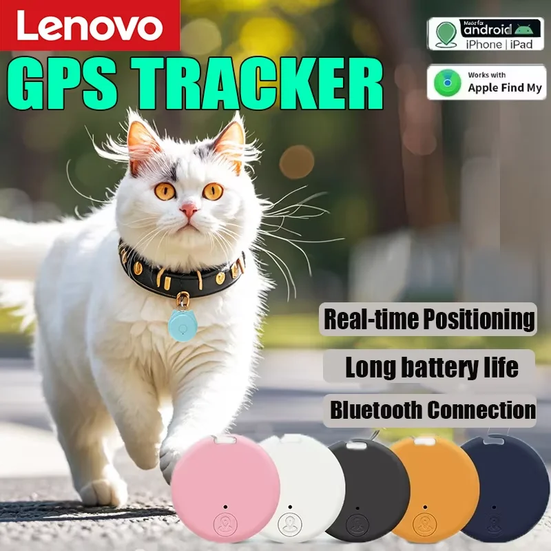 

Lenovo GPS Tracker Mini Anti-Lost Device For Pet Kids Bag Key Wallet Smart Bluetooth Connected Android App Locator Accessories