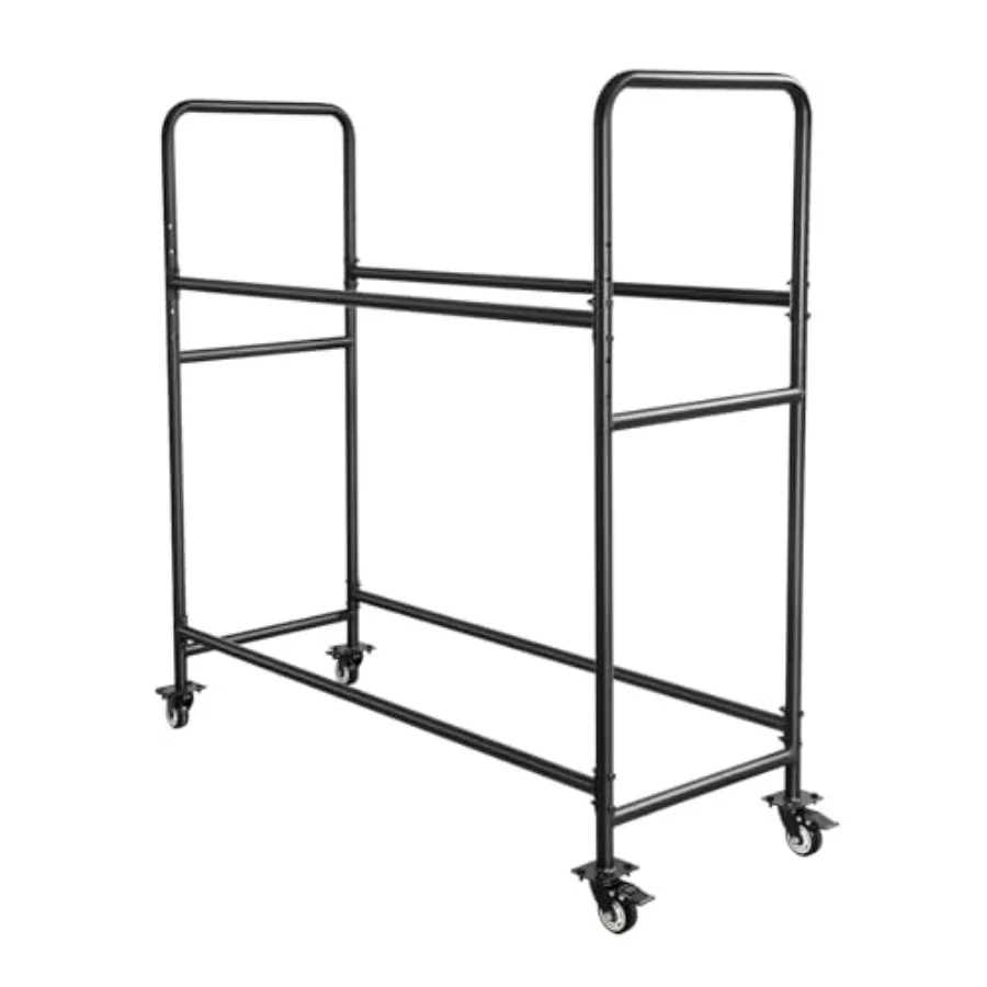 Garage Heavy-Duty Height Adjustable Shelving with 4 Lockable Wheels for Tire Storage Black Steel Rack for SUV Truck Car Tires 5