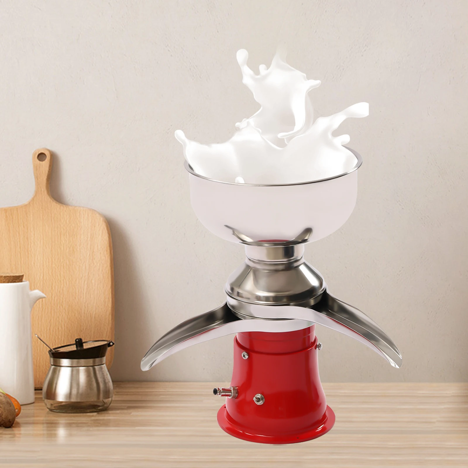 

Cream Separator 13.2Gal/H, 10500RPM Electric Milk Centrifuge with Adjustable Cream, 304 Stainless Steel for Home & Farm Use