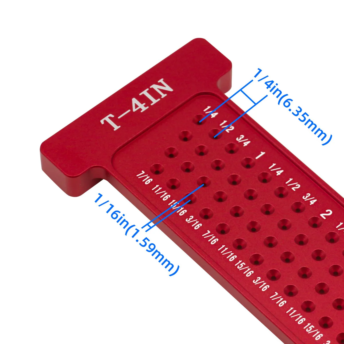 1Pc, Houtbewerking Scribe, Metrische 100Mm Precisie T-Liniaal, 4 Inch Precisie T-Liniaal, Aluminium Zak Rulermarking Meter