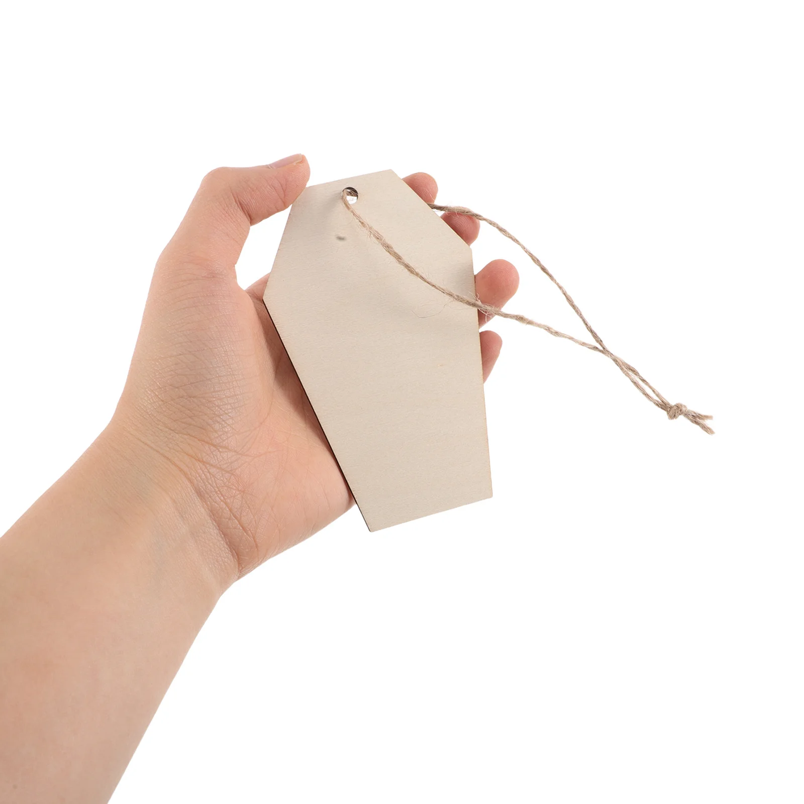 

50Pcs DIY Wooden Coffin Cutouts Unpainted Wood Slices for Halloween Haunted House Party Photo Decoration Halloween Decoration