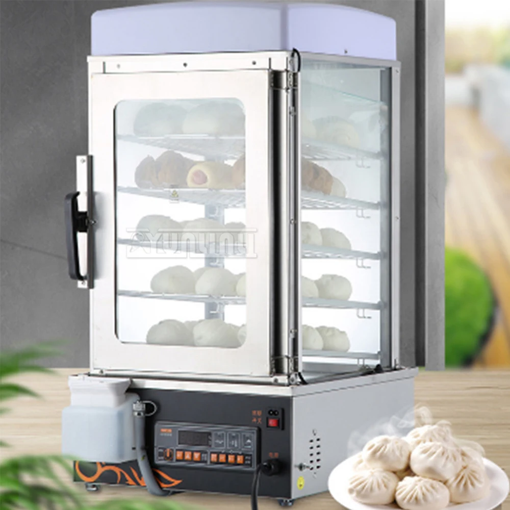 Máquina de bollos al vapor para tienda de desayuno de 5 capas, vaporizador eléctrico de acero inoxidable, Panela A Vapor Ollas Vaporeras Electricas