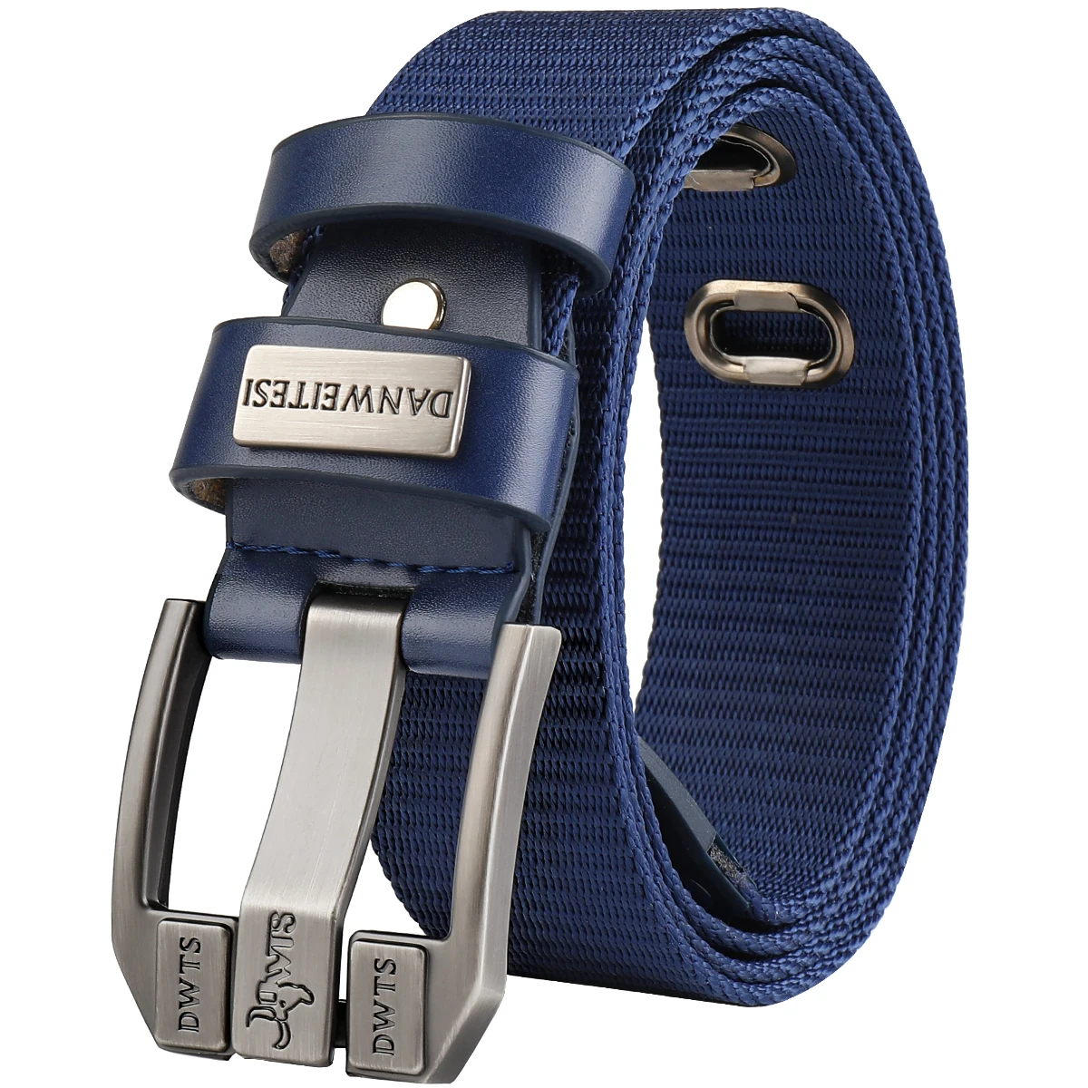 Men Adjustable Pin Buckle Belt,  Wear-resistant Breathable Multi-color Belt for Daily Outdoor Work, Match Jeans & Cargo Pants