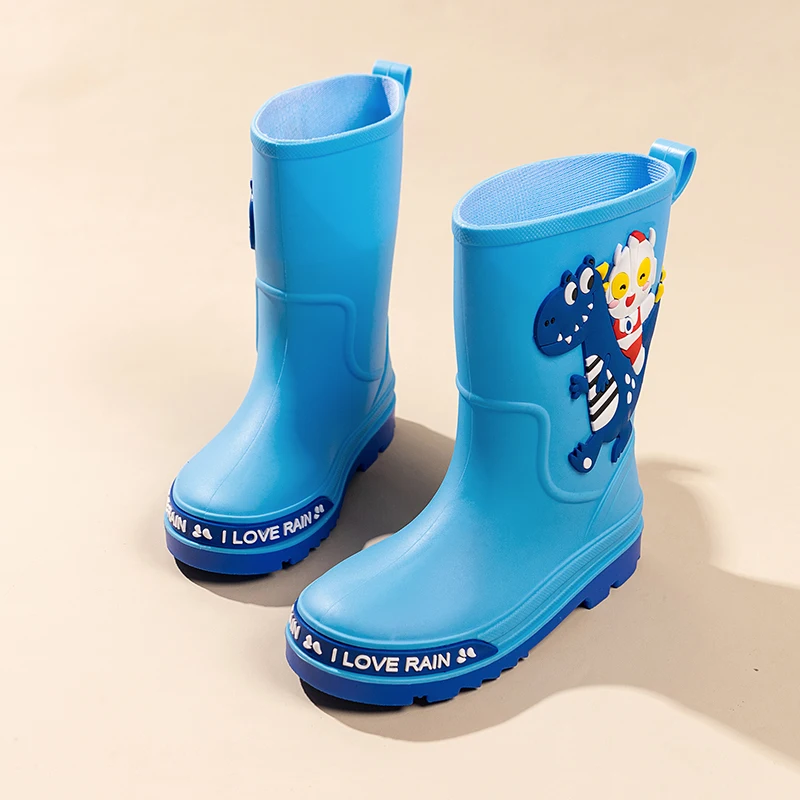 Four Seasons Toddler Boys Girls Cute Cartoon Animal Rain Boots Waterproof Non-Slip Soft Sole with Outdoor Rainy Day Daily Wear