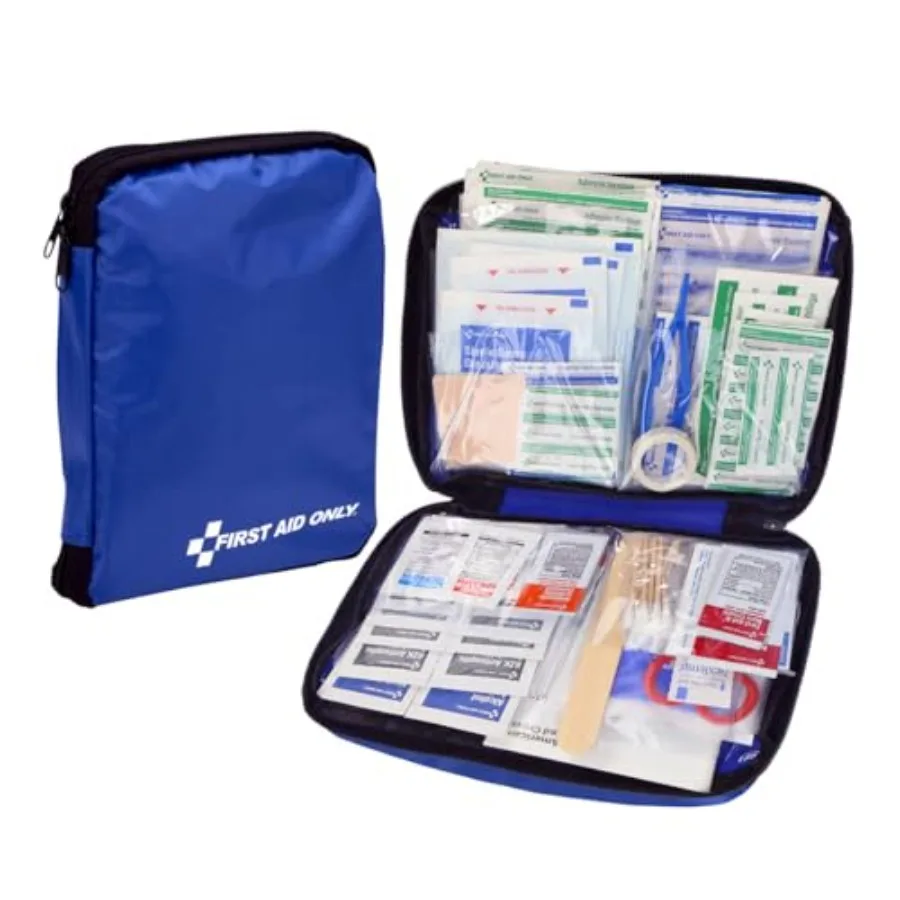 

First Aid Only 299 Piece AllPurpose Emergency First Aid Kit for Home Office Car Apartment Dorm and Camping TravelFriendly Compa
