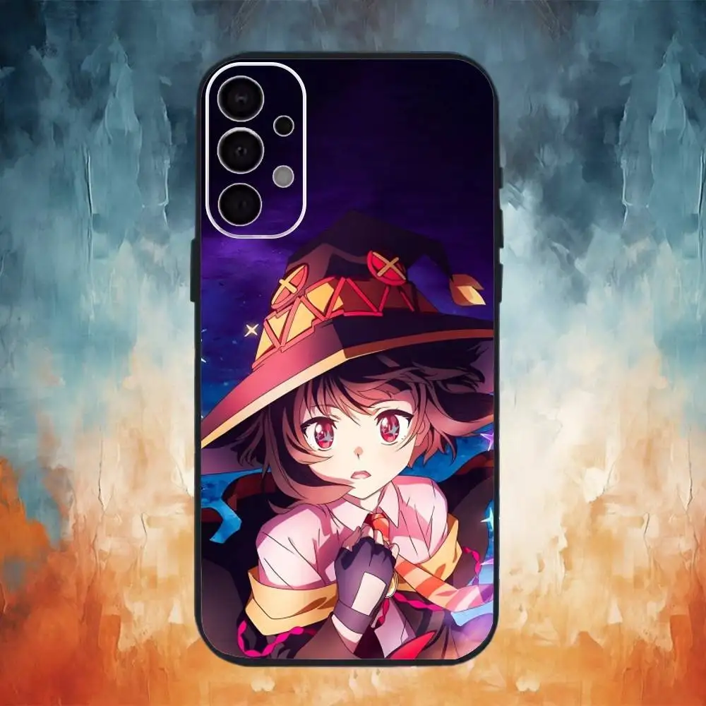 เคสโทรศัพท์ลายอนิเมะ K-KonoSuba สำหรับ Samsung S25,S24,S21,S22,S23,S30,Ultra,S20,Plus,Fe,Note,10,9,5G สีดำ