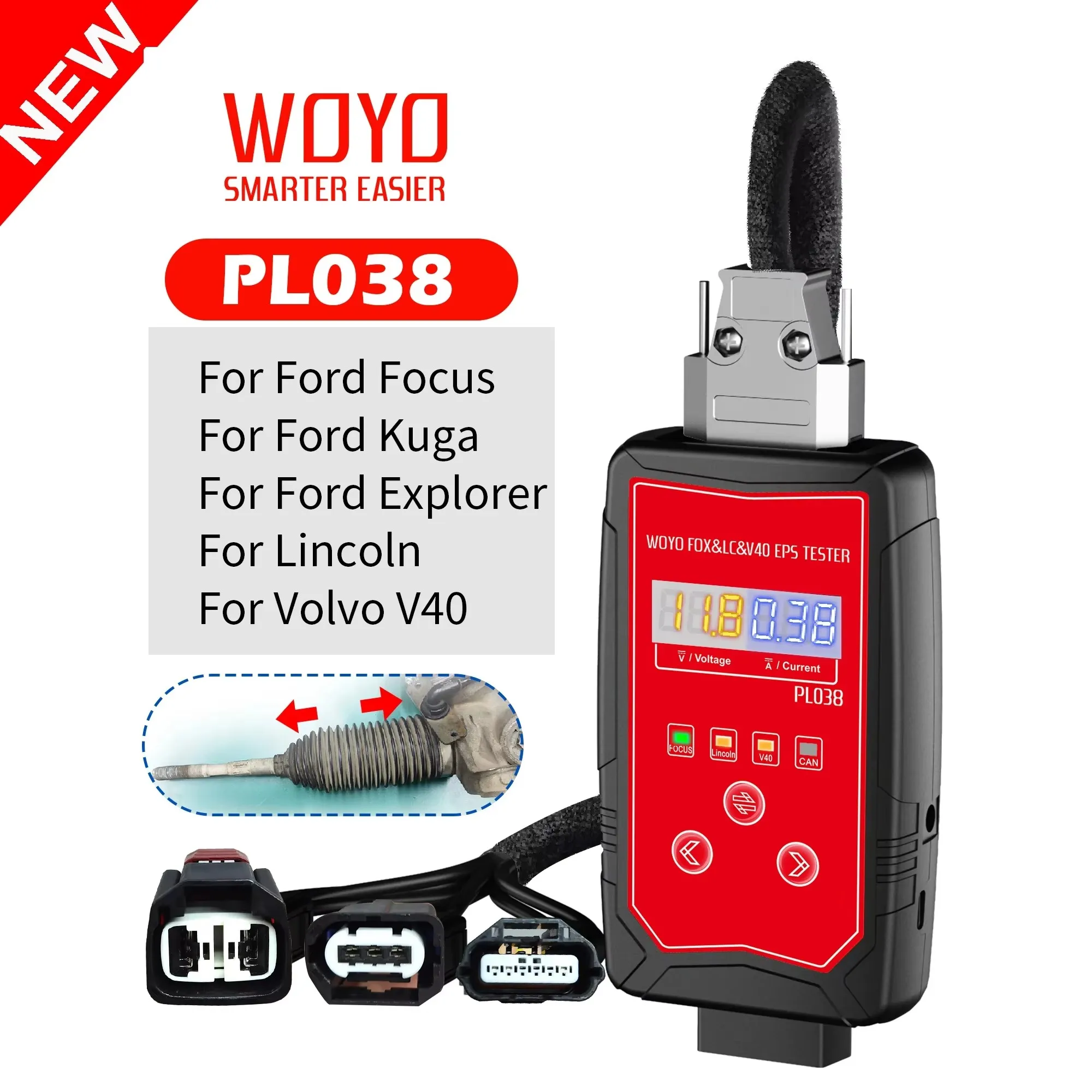 

WOYO EPS Tester for Ford for Lincoln for Volvo Iron Shell Electric Power Steering Wheel Motor EPS Tester Diagnostic Tools PL038