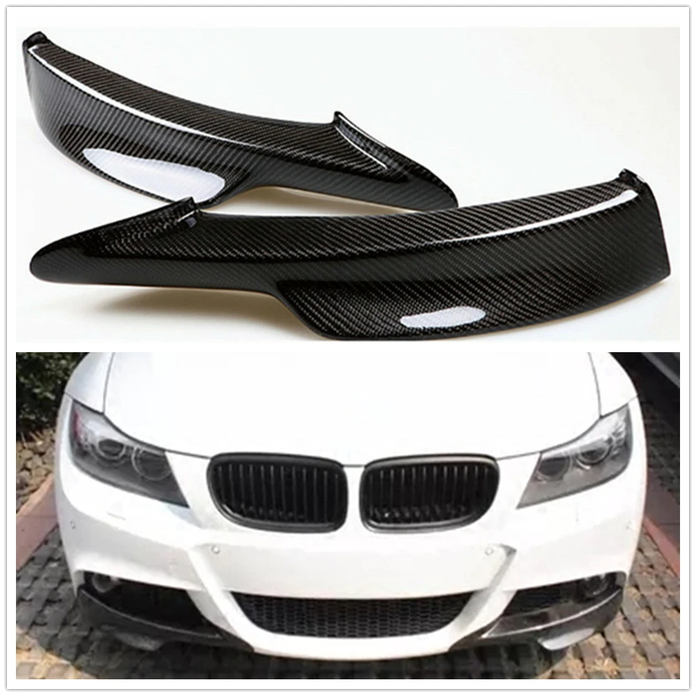 

2PCS Front Bumper Side Splitter Fog Light Air Vent Cover Lip Lower Spoiler For BMW E90 E91 2009-2012 Sedan M Tech