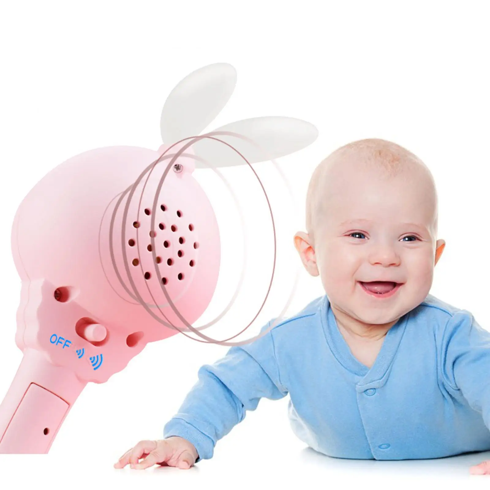 Baby Music Teether Rattle with Flashing Smile Light Sensory Rattle and Teether for Early Development