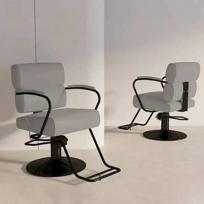 

Simple Barber Simple Swivel Esthetician Chairs Barbershop Equipment Salon Ergonomic Armchairs for Barbershop Salon Furniture