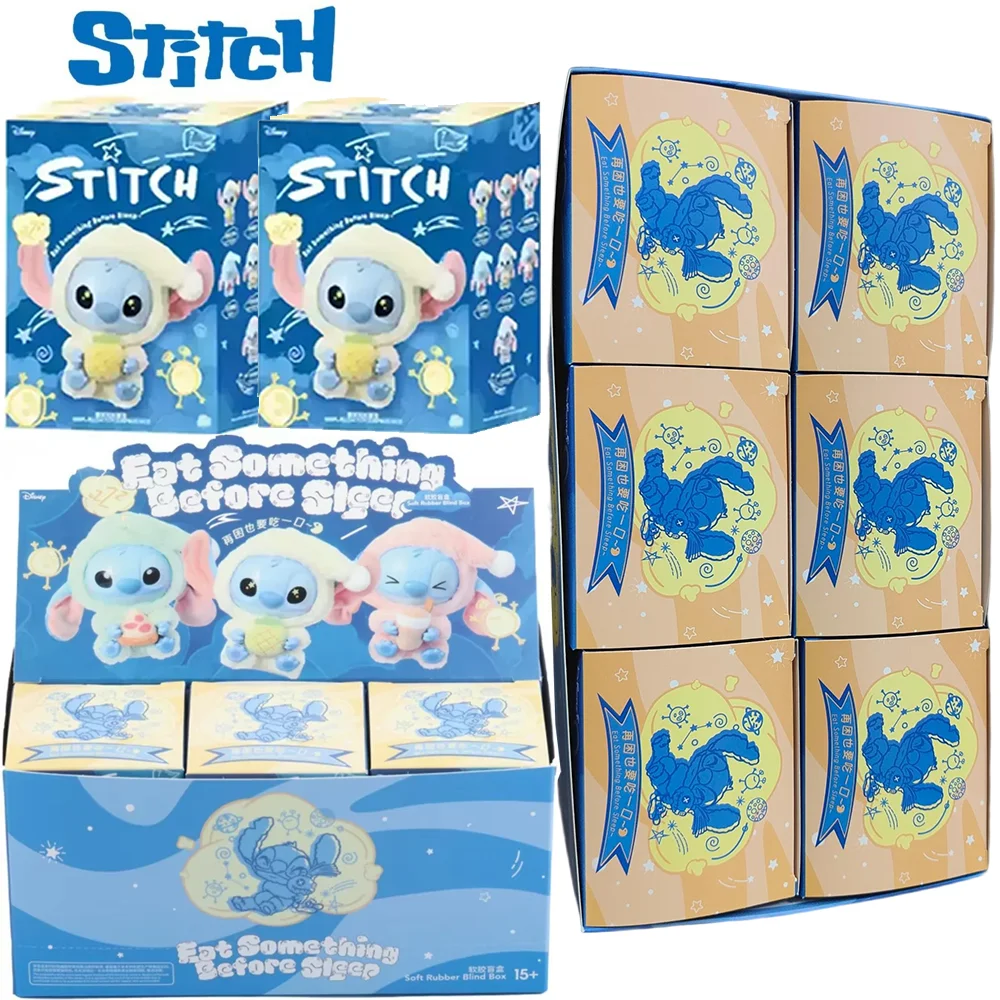

Disney Stitch Eat Something Before Sleep слепая коробка загадочная сумка виниловая плюшевая кукла игрушки кулон-сюрприз монстры подарки для детей