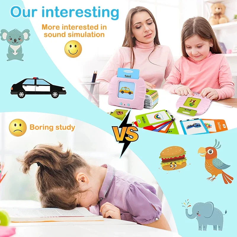 Talking Flash Cards for Toddlers 224 Sight Words Flash Cards Kids English Language Electronic Book Kids Educational Learning Toy