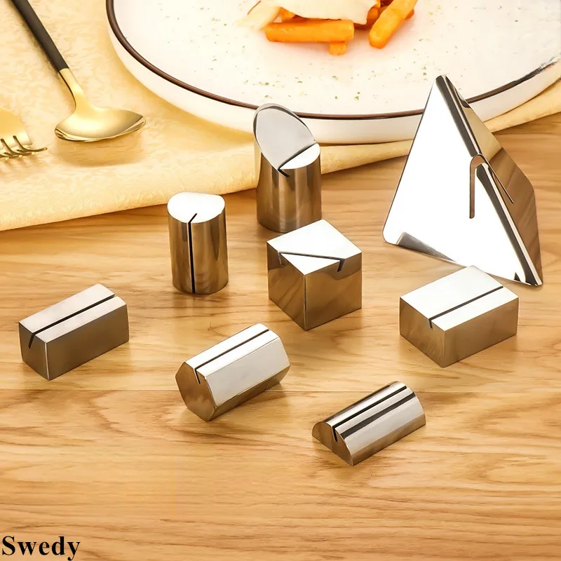 

Stainless Steel Wedding Sign Holder Stand Base Name Card Slot Metal Table Numbers Place Card Holder Menu Note Photo Picture Clip