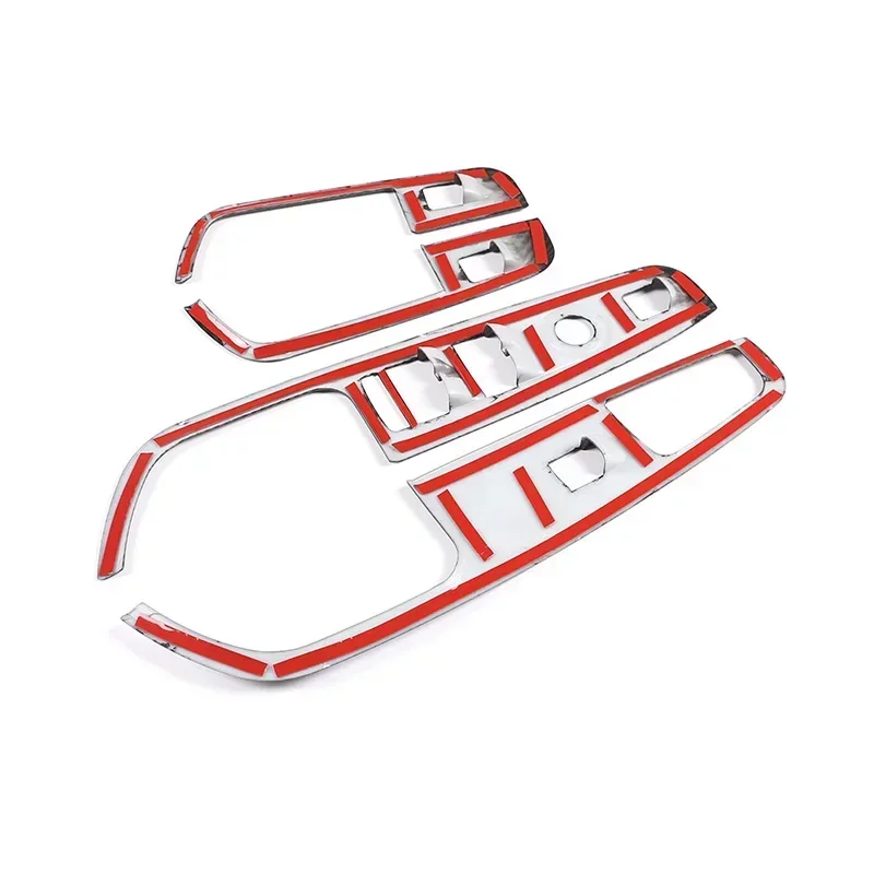 For Alfa Romeo Stelvio 2017 2018-2020 ABS Car Interior Door Handle Window Glass Lifting Switch Buttons Frame Trim Cover Stickers
