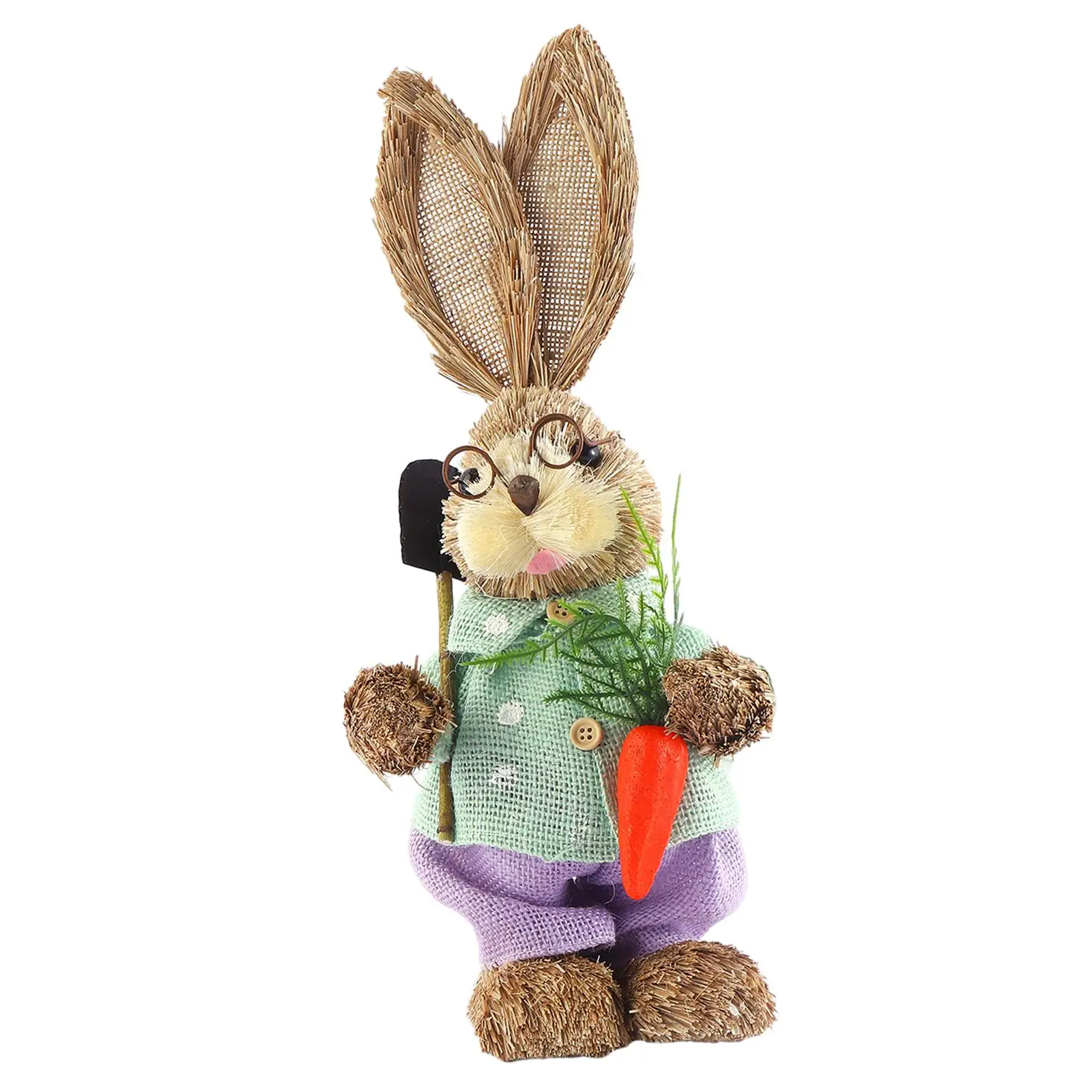 Sculpture Bunny Figurine Easter Decor Desktop Ornament Animal Statue Garden Decor for Outside Bookshelf Outdoors Room