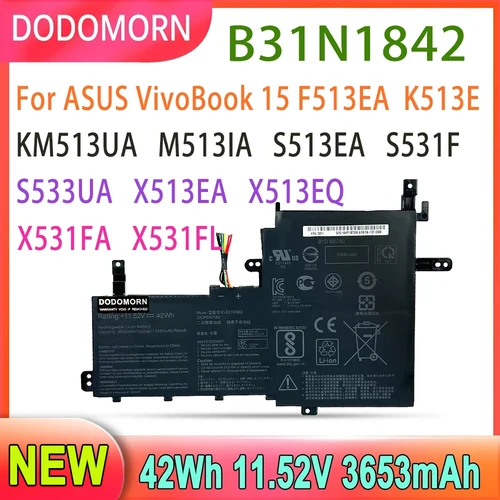 Batería B31N1842 para portátil ASUS VivoBook 15, F513EA, K513E, KM513UA, M513IA, S513EA, S531F, S533UA, X513EA, X531FA, X531FL Series, nueva