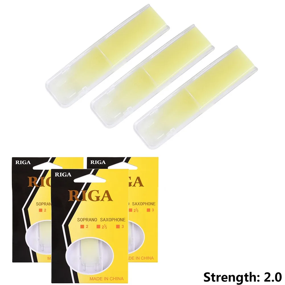 Practice Resin Reeds Resin Synthesis Saxophone Spare Synthetic Yellow 3pcs Instrument Musical Part High Quality