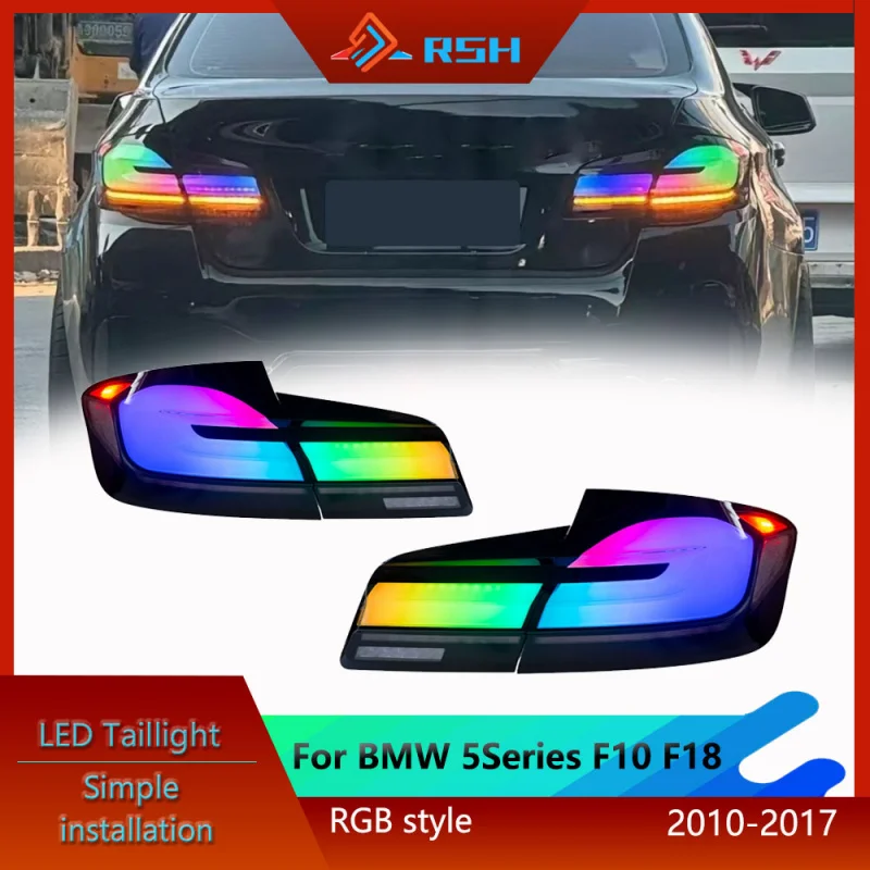 

Для BMW 5 серии F10 F18 RGB стиль светодиодный задний фонарь 2011-2017 модифицированный старый и новый указатель поворота стоп-сигнал задний фонарь