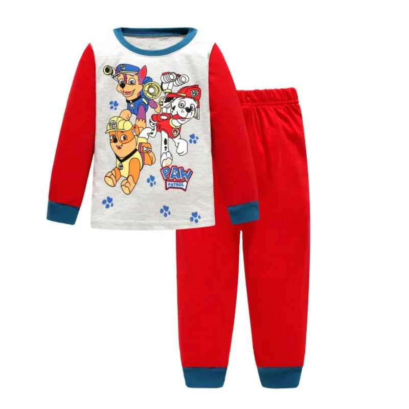 2 pezzi Paw Patrol pigiama Set sottile manica lunga Mashall Chase macerie Patrulla abbigliamento per bambini bambini pigiameria primavera indumenti