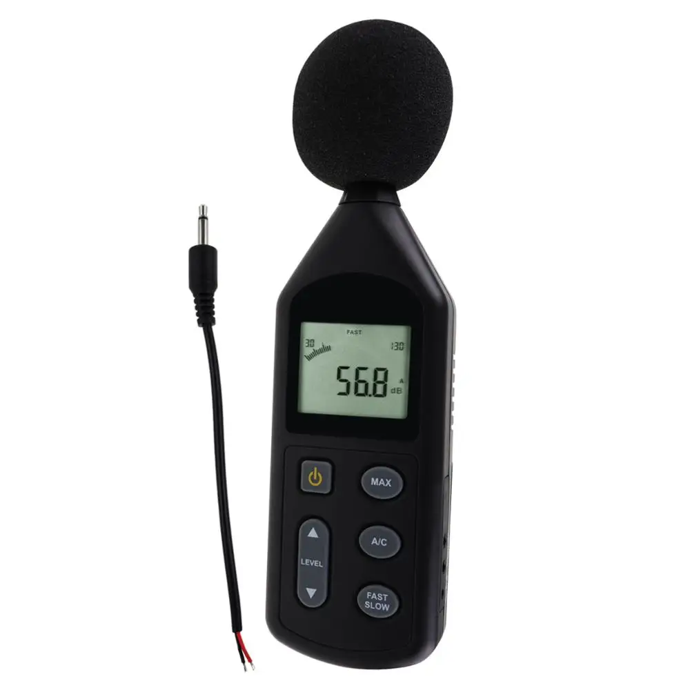 

Portable Digital Sound Level Meter 30 - 130dBA with A and C Frequency Weighting Noise Decibel Tester