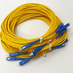 5/10 PCS SC to SC UPC 5M Fiber Optic Jumper Single Mode Simplex SMF 9/125 μ m Single Mode Bending Insensitive 3.0mm Fiber Core