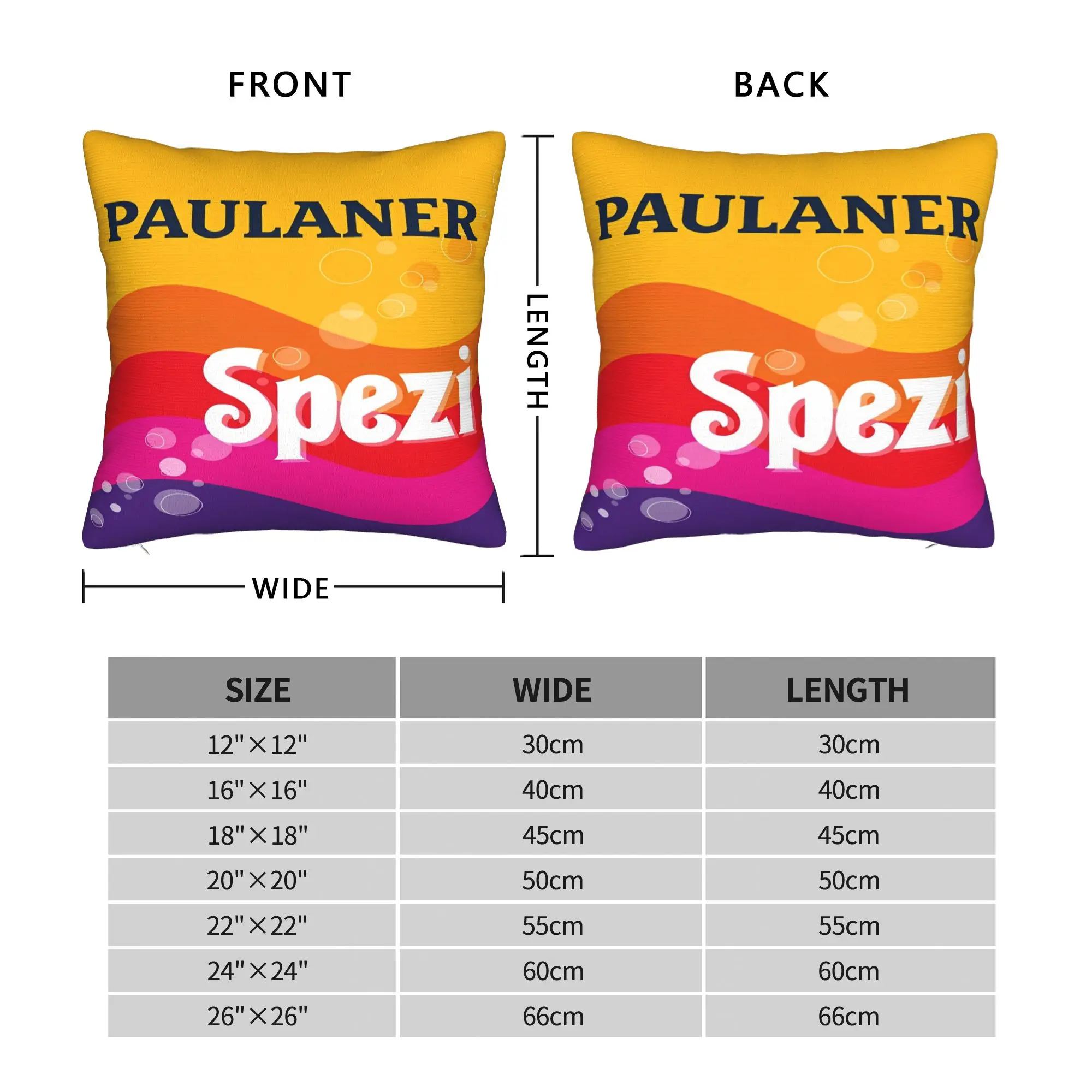 Paulaner Spezi Pillow Cover Germany Soda Drink Comfy Cushion Cover Funny Pillow Case For Chair Sofa Home Decor