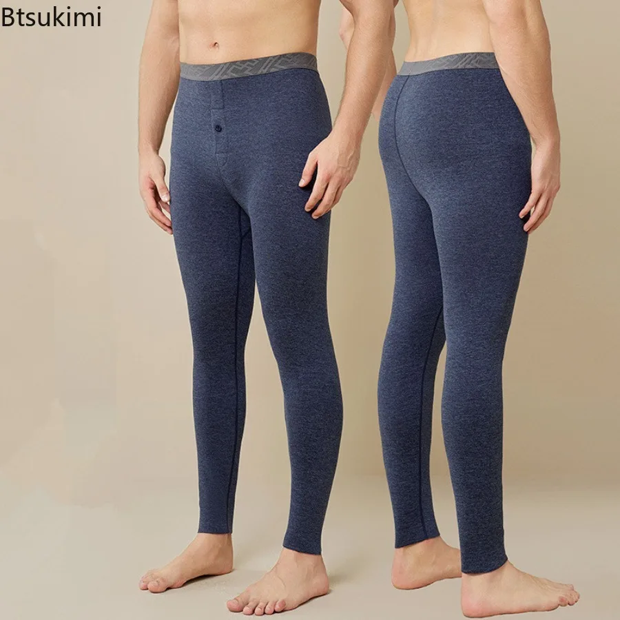 2026 Leggings da uomo Indumenti da notte Mutande per strato base Pantaloni Termici in velluto Mutande lunghe Autunno e inverno Pantaloni intimi maschili