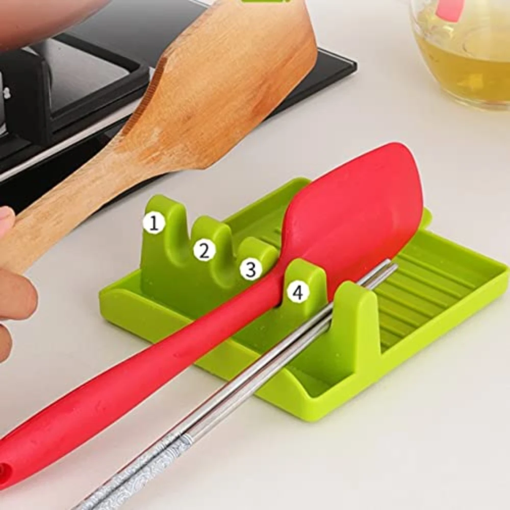Soporte para espátulas de cocina, estante para tapas de ollas, estantería de encimera para cucharas, soporte para cucharas de sopa, soporte para palillos