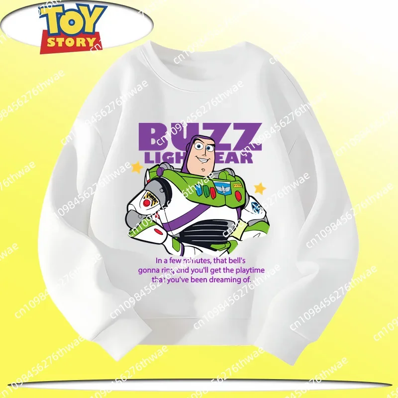 

Toy Story Children's Round-neck Sports Shirt - Disney Boys & Girls Casual Hooded Sweatshirt - Fall/Winter Pullover with Print