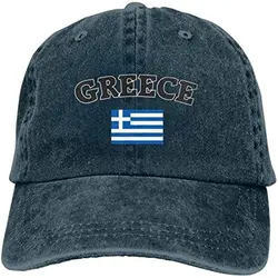 Bandera griega de Grecia Sombreros de mezclilla para hombres Gorras de béisbol para mujeres Casquette Sombreros negros Gorra para hombre Gorras Kpop para hombres adultos