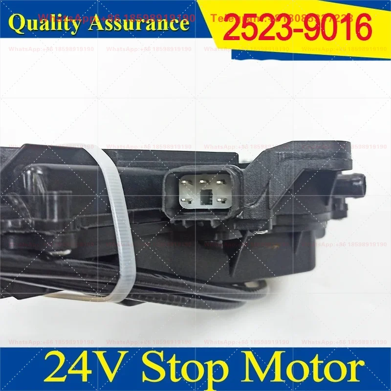 High Quality 2523-9016 25239016 Stop Motor 24V  for Doosan Excavator DH220-5-7 DH225-5-7 DH300-5-7 Fuel Shut Off Stop Solenoid