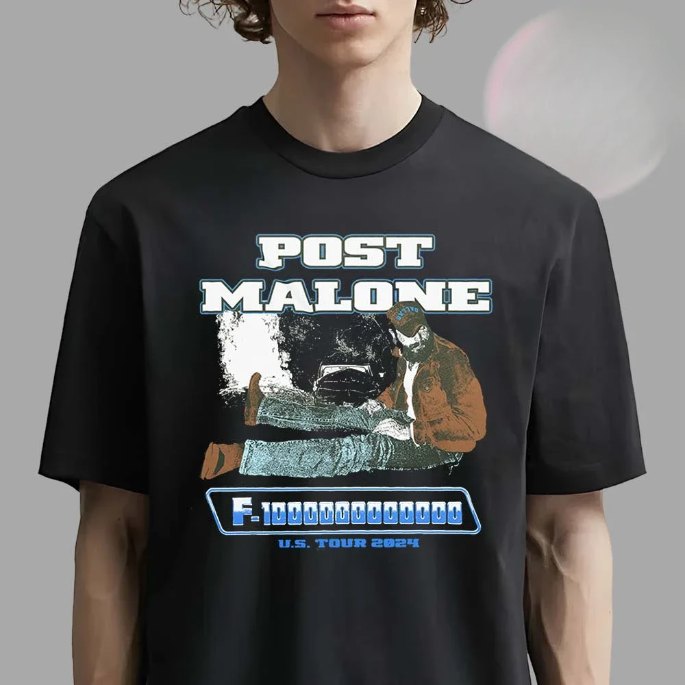 Post Malone F1 Trillion Tour Cotton T-shirt Unisex Men Women Fan Essentials Short Sleeve Tops Fashion Brand Summer Casual Tee