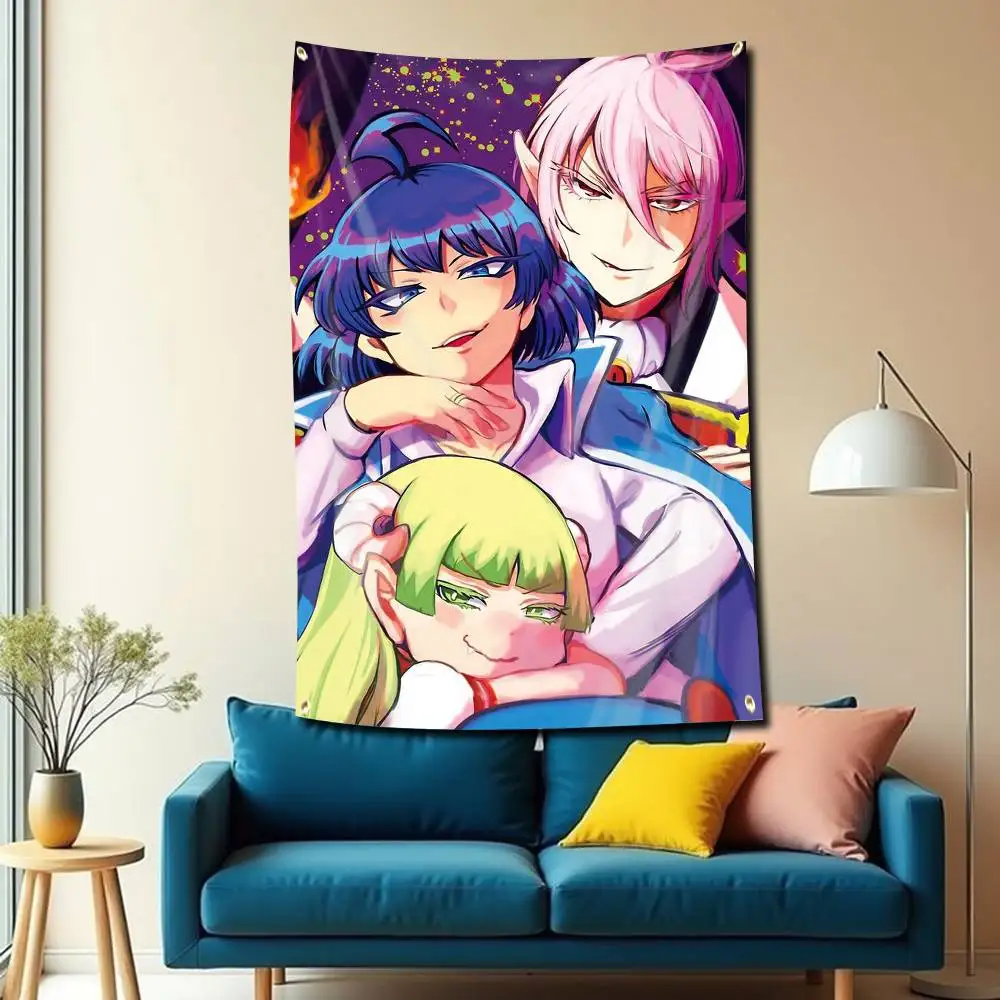 Iruma Suzuki Welcome to Demon School Flag Tapestry Banner for Bedroom Living Room Outdoor Camping Custom Supported