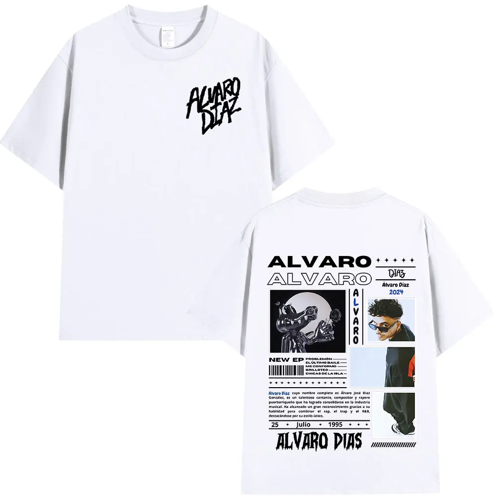 Alvaro Diaz Sayonara Album Graphic T Shirts Mens Clothing Hip Hop Fashion Oversized Short Sleeve T-shirt Casual Cotton T-shirts