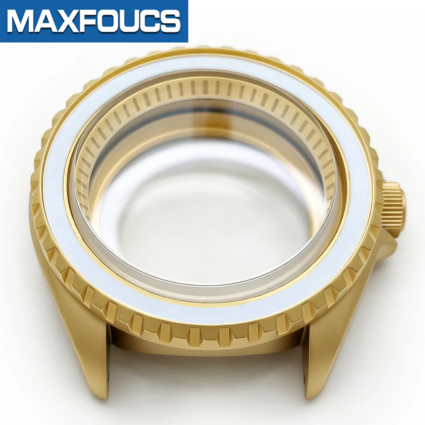 SKX Classic Mattgoldenes Uhrengehäuse 3-Uhr-Position Edelstahl MOD SKX007 NH34 4R36 Krone Saphirglas Kundenspezifisches Zubehör – Detail 13