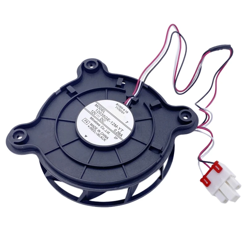 

1 PCS 12035GE-12M-YT Refrigerator Cooling Fan Motor Compatible 3-Wire Variable Frequency