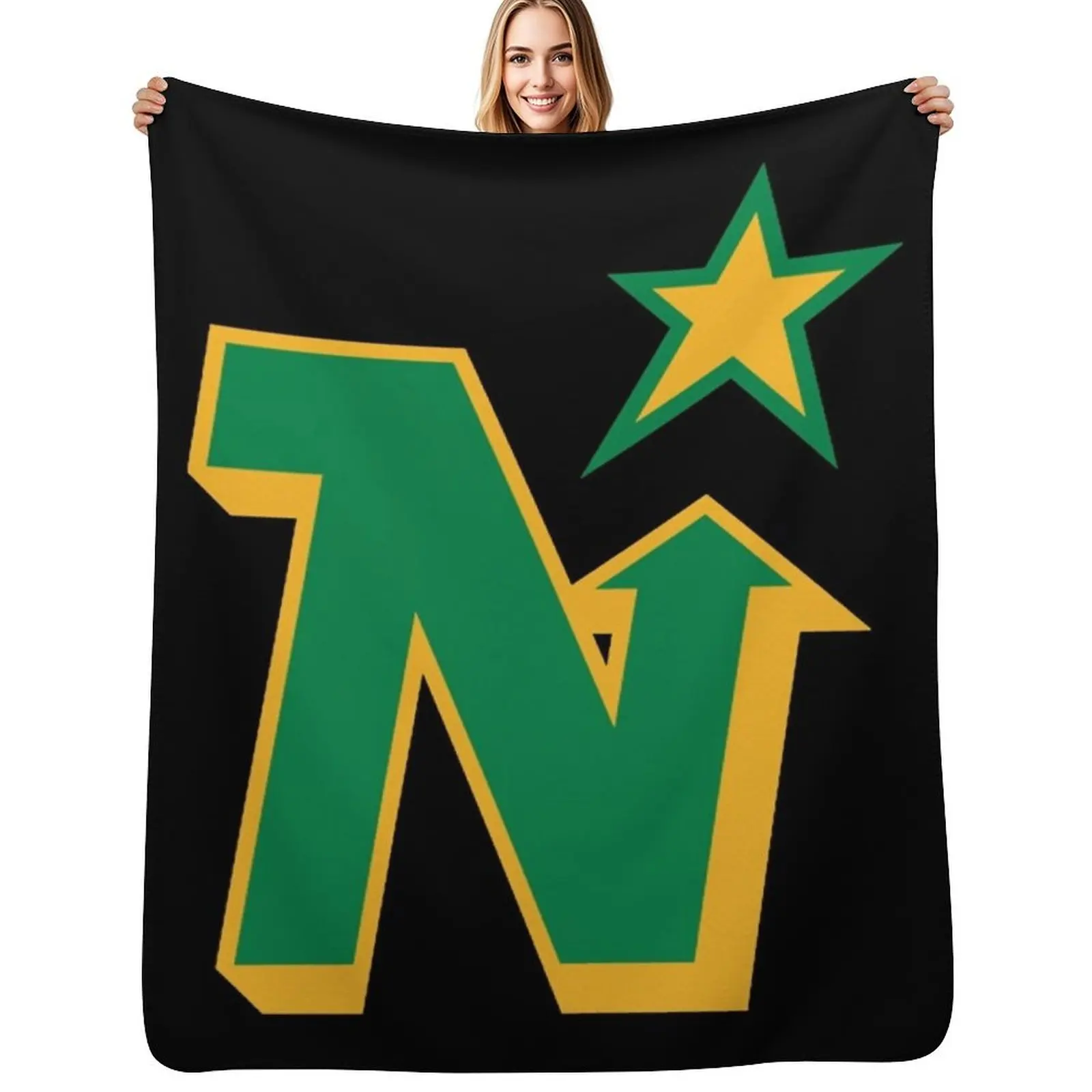 Defunct Minnesota North Stars Hockey 1991 Throw Blanket Easy Care Comfortable Blanket for Couch