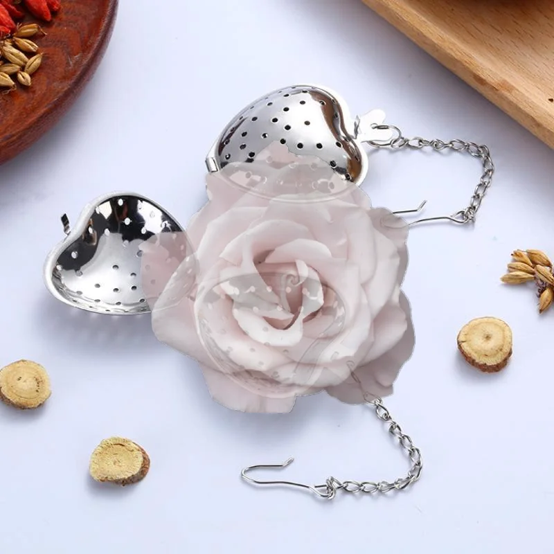 Popular Heart Shaped Tea Infuser Dishwasher Safe Stainless Steel Fine Mesh Filter for Loose Leaf Herbal Tea Use