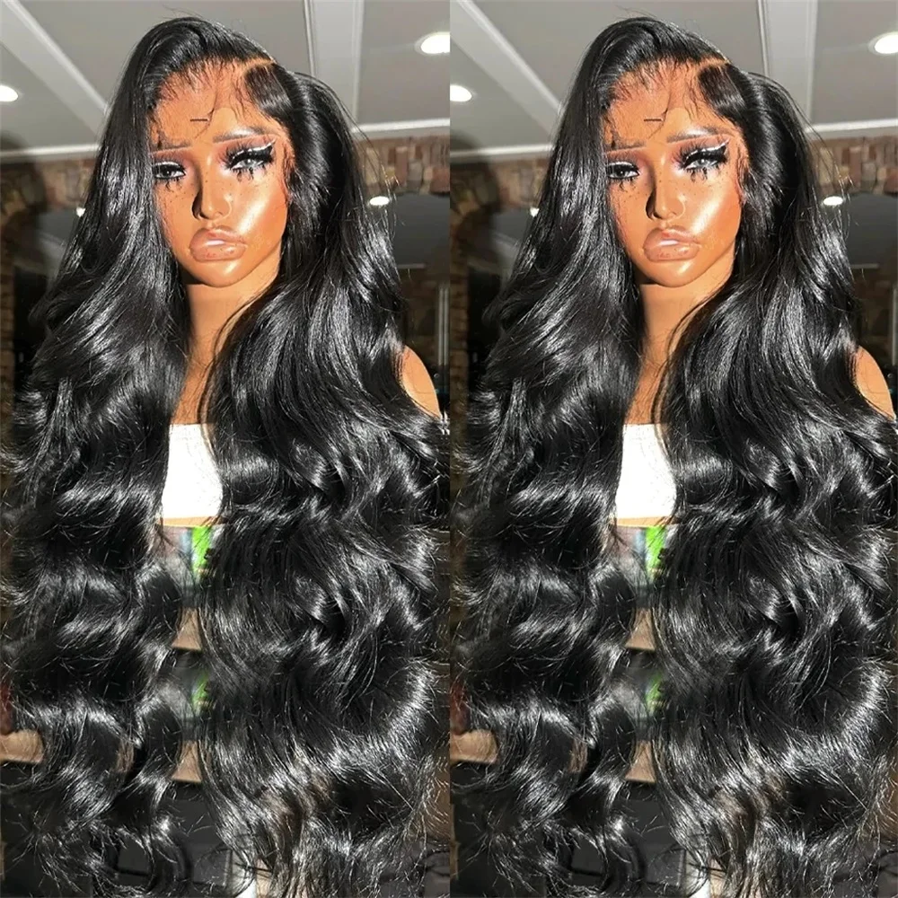 Transparent 13x4 Lace Frontal Wig 13x6 Body Wave Lace Front Human Hair Wigs For Women 32 34 Inch Brazilian 360 Full Lace Wig 12A